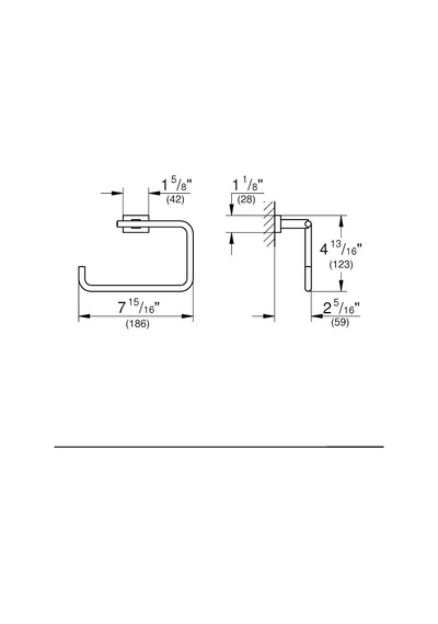 Grohe Eurocube Halka Yuvarlak Havluluk - 40510001 Diğer