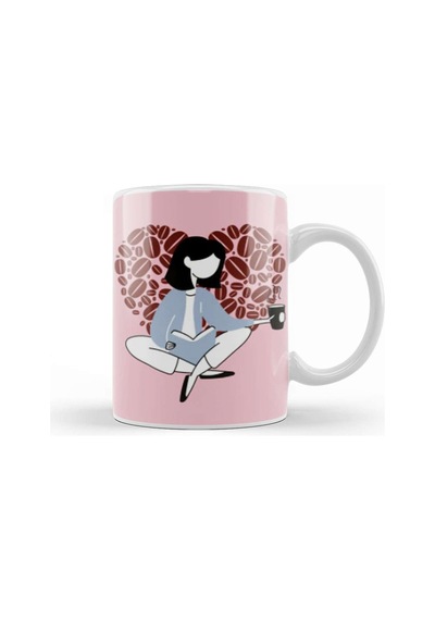 Funny Coffee Drinks Art Lover Gift Quote Vintage Retro Rainbow Style Kupa Bardak Porselen No11809 Karışık
