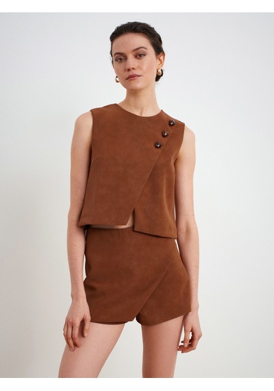Dilvin 60601 Taş Aksesuarlı Top-camel CAMEL