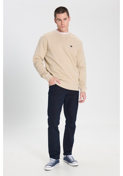 Wrangler Regular Fit Normal Kesim Bisiklet Yaka Bej Sweatshirt W242726614 Bej