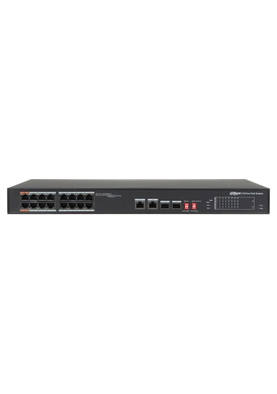 Dahua Pfs3218 16Et 135 16 Port 10/100/1000 Poe 2Xsfp Poe Switch