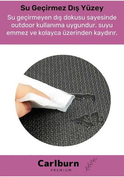Premium Su Geçirmez Konforlu Taşıma Askılı Çift Taraflı Zemin Çadır Uyku Kamp Matı Yer Minderi 10 Mm Pembe