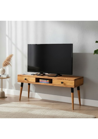 Masif Ahşap Tv Ünitesi 150 Cm İskandinav Stil, Doğal, 2 Çekmeceli Ve 1 Raflı Modest Tv-150 Tk Ahşap Masif Ahşap Tv Ünitesi 150 Cm İskandinav Stil, Doğal, 2 Çekmeceli Ve 1 Raflı Modest Tv-150 Tk Ahşap