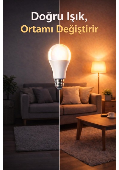 3 Renk Modlu 10w Led Ampul, E27 Duy, 3200k-4000k-6500k Diğer