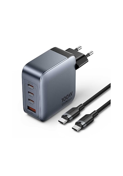 Vention Dash Tz-fet 100w Gan 5.0 4-portlu Hızlı Şarj Cihazı 3xusb-c + 1xusb-a