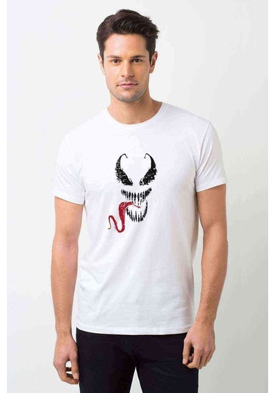 Venom Baskılı Beyaz Erkek Tshirt (528608019)