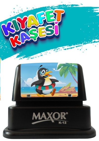 Maxor Kaşe Kıyafet Kaşesi Penguen Temalı Öğrenci Kaşesi / Kıyafet Etiketi / Kumaş Kıyafet Kaşesi