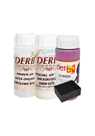 Derby Mont Direksiyon Koltuk Ayakkabı Deri Boyası 100 ML + Süngerli