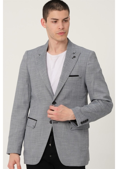 C9058 DEWBERRY ERKEK CEKET-GRİ Gri