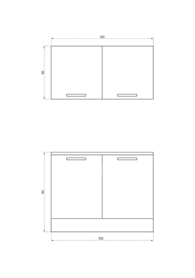 100 Cm Mini Evyeli Mutfak Dolabı - Hazır Mutfak Dolabı
