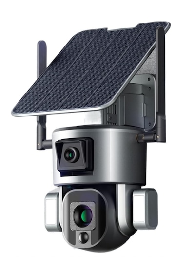 Bester 4k Solar 4g Sim Kart Güneş Panelli Çift Lensli Ptz Kamera