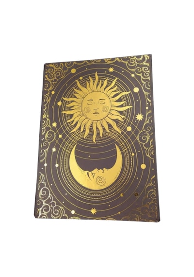 Tarot Güneş Ve Ay Temalı Planner Karton Kapak Defter Çok Renkli