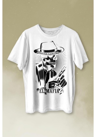 Turkish Ganster El Mafia Mafya Temalı Baskılı Tişört Unisex T-shirt 001