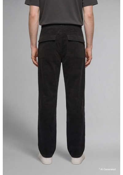 Defacto Baggy Fit Geniş Kalıp Normal Bel Geniş Paça Kadife Pantolon H3894ax26wnar104 Antrasit-ar104