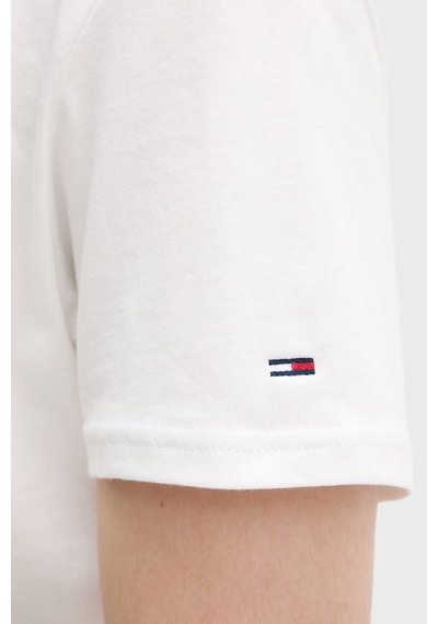 Tommy Jeans Pamuklu Sırt Baskılı Regular Fit Bisiklet Yaka T Shirt Erkek T Shirt Dm0dm22547 Ybl Beyaz