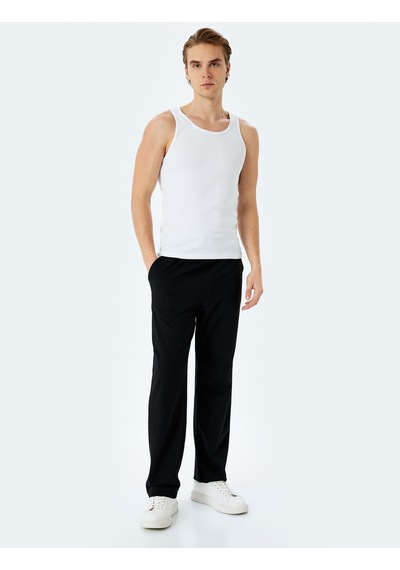 Koton Bisiklet Yaka Slim Fit Kolsuz Basic Atlet Beyaz 5sam30003mk Beyaz
