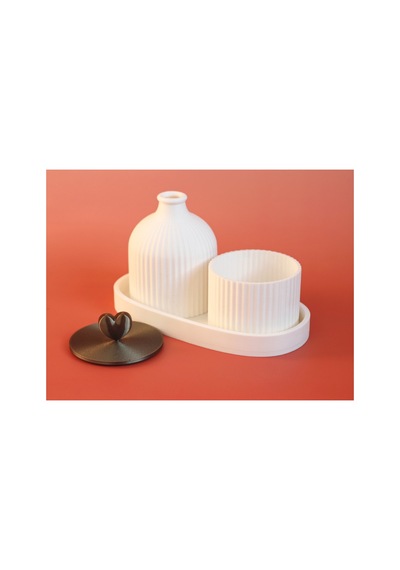 3 Lü Modern Dekoratif Set Minimal Tasarım Şık Masa Üstü Ev & Ofis Dekoru