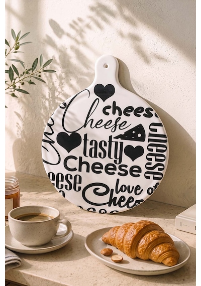 Cheese Keraart Tasty Peynir Sunum Tabağı 26 Cm Çok Renkli