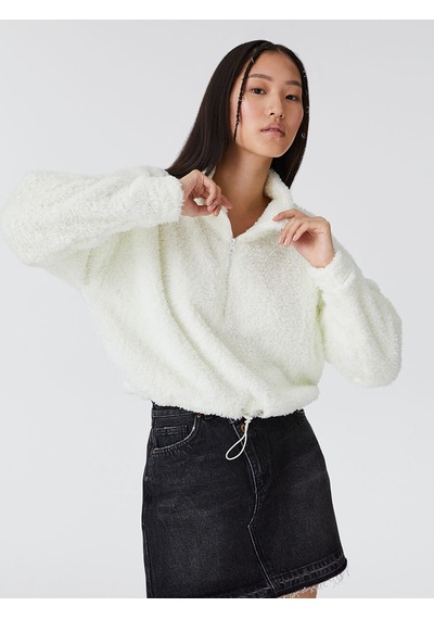Loft Oversize Kadın Sweatshirt Beyaz