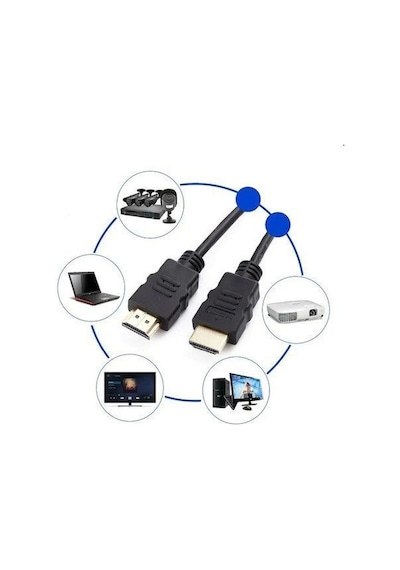 30 CM 1080P Altın Uçlu HDMI 3D Görüntü Ses Kablosu