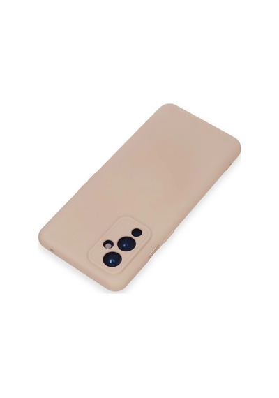 One Plus 9 Kılıf Nano İçi Kadife Silikon - Pudra -