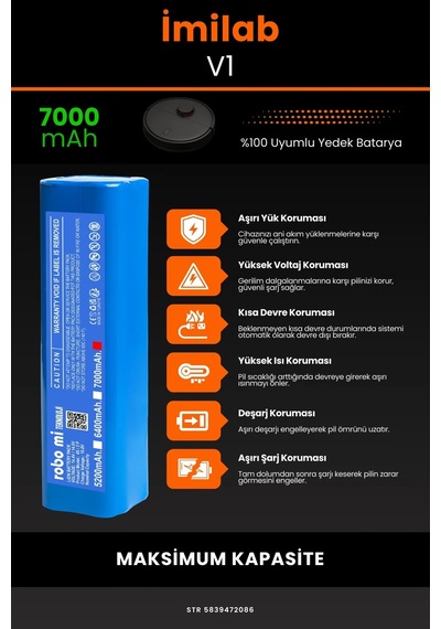 İmilab V1 7000mah Robot Süpürge Bataryası