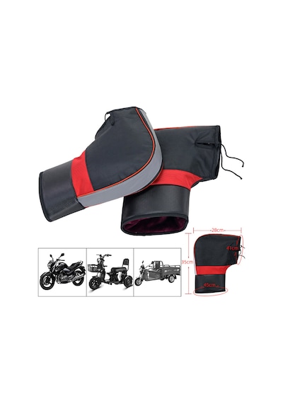Dachuang Termal Bisiklet Eldivenleri Açık Motosiklet Scooterları İçin Kalın Yumuşak Sahte Tavşan Peluş Kenar