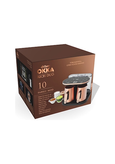 Arzum OKKA OK0051 Rich Duo Çoklu İçecek 8 Fincan Matcha Bol Köpüklü Türk Kahvesi Makinesi
