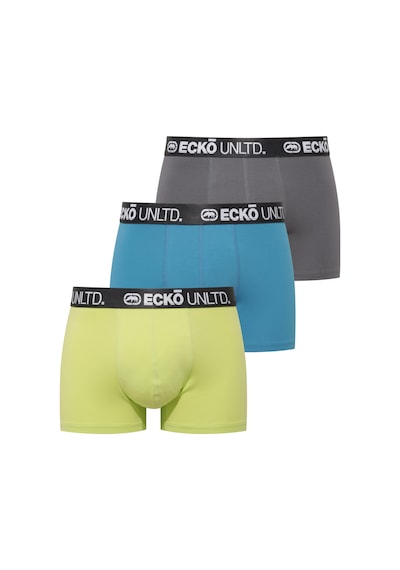U.S. Polo Assn. Ecko Neon Sarı - Antrasit - Mavi 3'lü Boxer Neon Sarı - Antrasit - Mavi