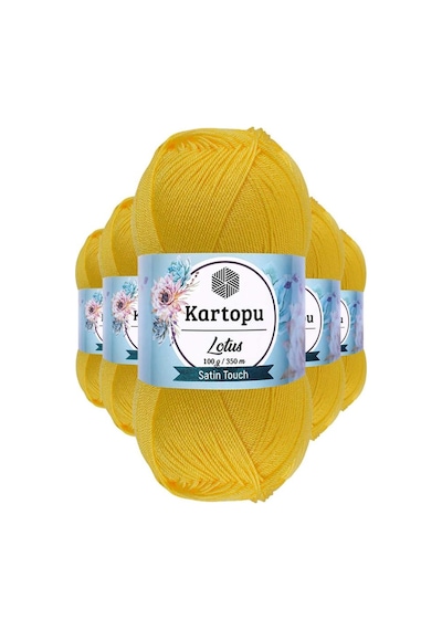 5 Adet Lotus Bikini Büstiyer Bluz Örgü İpi  K323 Civciv Sarı