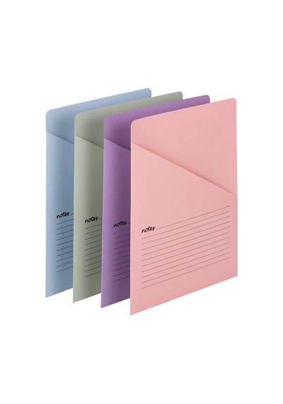 Organized Up Notes Slash File Ceket, Mektup Boyutu, Çeşitli Renkler, Paket Başına 12 Adet 75429
