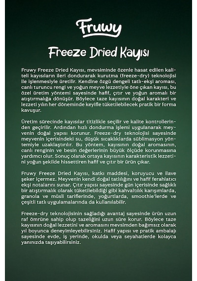 Freeze Dried Kayısı 20 G
