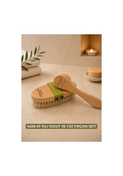 Doğal At Kılı Selülit Fırçası Ve Yüz Fırçası - 60084290
