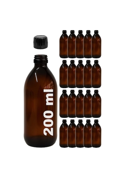 Amber Ecza Şişesi, 200 Ml, Kahverengi Cam, Plastik Contalı Kilit Kapak, Hava Ve Sıvı Sızdırmaz, 28mm Ağız Çaplı, Parfüm Demlemek İçin Uygun, 20 Adet 200 Ml, Siyah Kapak Amber Ecza Şişesi, 200 Ml, Kahverengi Cam, Plastik Contalı Kilit Kapak, Hava Ve Sıvı Sızdırmaz, 28mm Ağız Çaplı, Parfüm Demlemek İçin Uygun, 20 Adet 200 Ml, Siyah Kapak