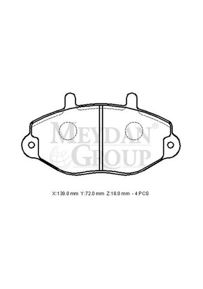 Ford Transıt T12 93/96 Ön Fren Balatası T15 Disk 138,8x71,70x18 Bramax - Fren Ve Ekipmanları
