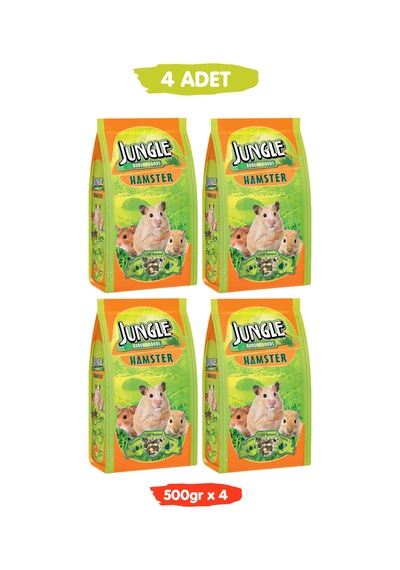 Premium Zenginleştirilmiş Özel Tahıllı Vitaminli Hamster Yemi 500gr X 4 Adet