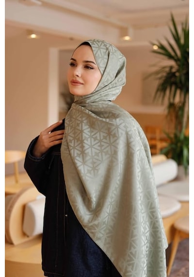 İpeksi Jakar Deluxe Şal Soft Yeşil Çok Renkli