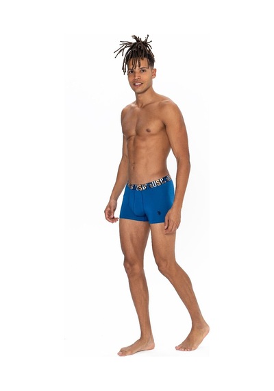 U.S. Polo Assn. U.s Polo Assn. 80572 Erkek Pamuklu 3'lü Boxer-saks&sarı&lacivert Saks&sarı&lacivert