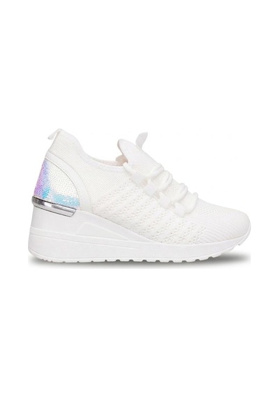 Elit Btflrft-607 Kadın Gizli Dolgu Topuklu Klasik Sneaker Beyaz