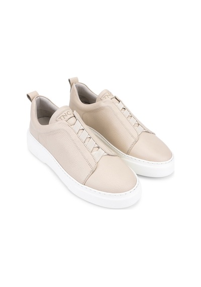 Tamer Tanca Erkek Hakiki Deri Bej Floter Sneakers & Spor Ayakkabı 1163 2526 Erk Ayk Y26 Bej Fltr