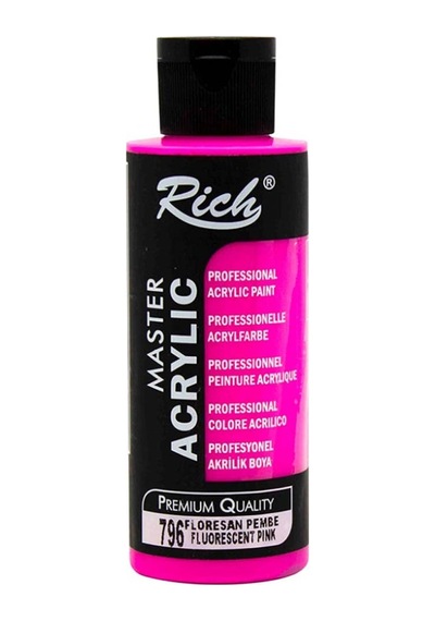 Rich Akrilik Boya Master 120 Cc Florasan Pembe 120-796 Çok Renkli
