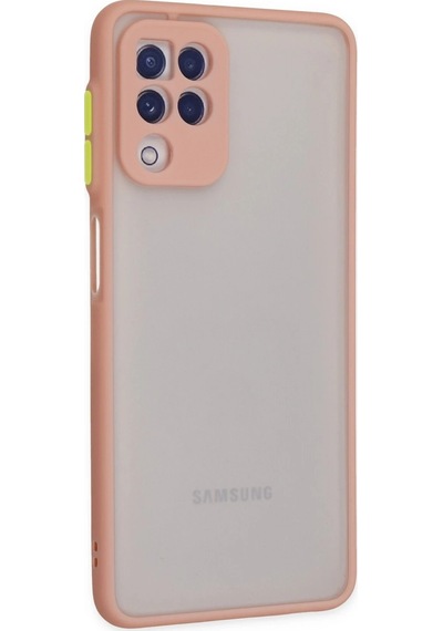 Mey İthalat Samsung Uyumlu Galaxy A22 Kılıf Montreal Silikon Kapak - Pembe