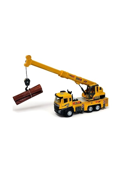Oyuncak Sesli Ve Işıklı Metal 1:28 Ölçek Çek Bırak İnşaat Araçları Kapıları Açılabilen Die Cast Model İş Makinaları Vinç-1