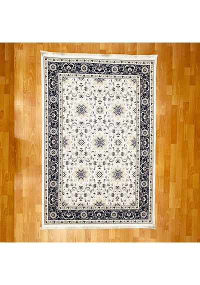 Yıldız Motifli 120 X 180 Cm Dijital Baskı Halı Beyaz