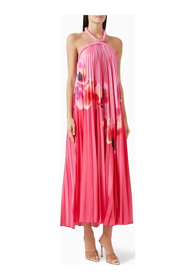 Acler Fixby Plise Maxi Elbise - - %100 Polyester - Halter Yaka Çok Renkli