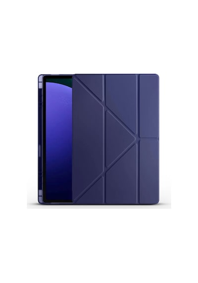 Galaxy Uyumlu Tab S9 Ultra Kılıf Zore Tri Folding Kalem Bölmeli Standlı Kılıf Klasik