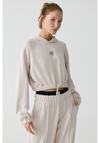 Urban Beat Kathrıne Kadın Kapüşonlu Taş Rengi Sweatshirt Taş Rengi