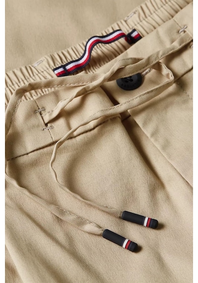 Tommy Hilfiger Erkek Regular Fit Bilek Boy Teknik Kumaş Pantolon - Bej Sandalwood