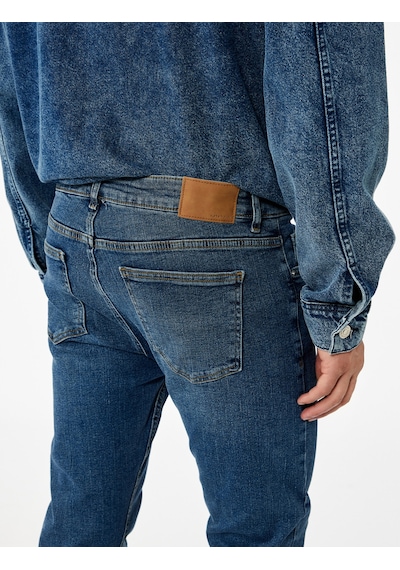 Koton Normal Bel Cepli Pamuklu Slim Fit Jean Pantolon - Brad Jean Orta İndigo 7wam40008nd Koton Normal Bel Cepli Pamuklu Slim Fit Jean Pantolon - Brad Jean Orta İndigo 7wam40008nd