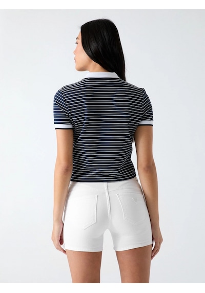 Guess Kısa Kollu Polo Yakalı Alphonsine Çizgili Kadın Çok Renkli Polo T-shirt W6gp17k2946-sb09 Çok Renkli Guess Kısa Kollu Polo Yakalı Alphonsine Çizgili Kadın Çok Renkli Polo T-shirt W6gp17k2946-sb09 Çok Renkli